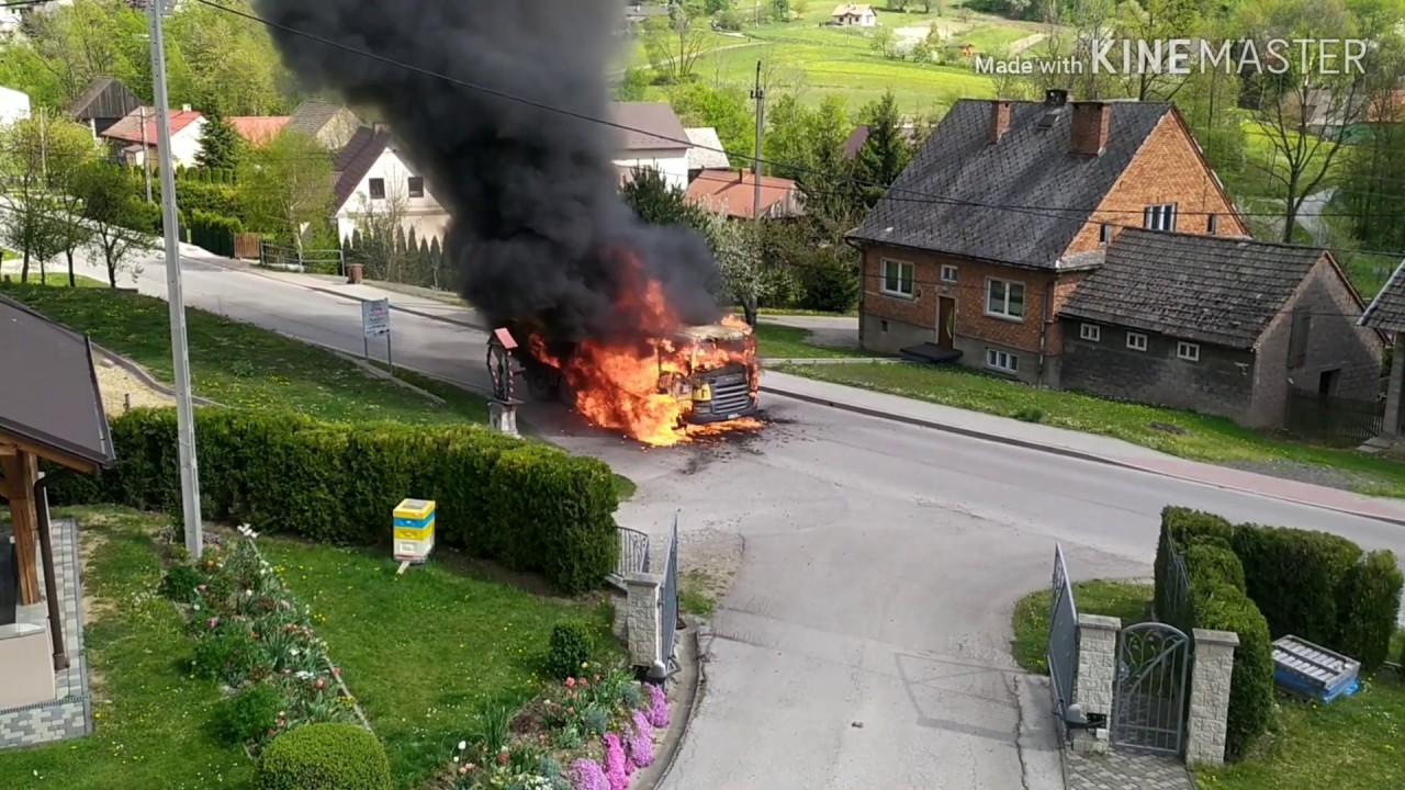 Pożar Scania w Jasienicy