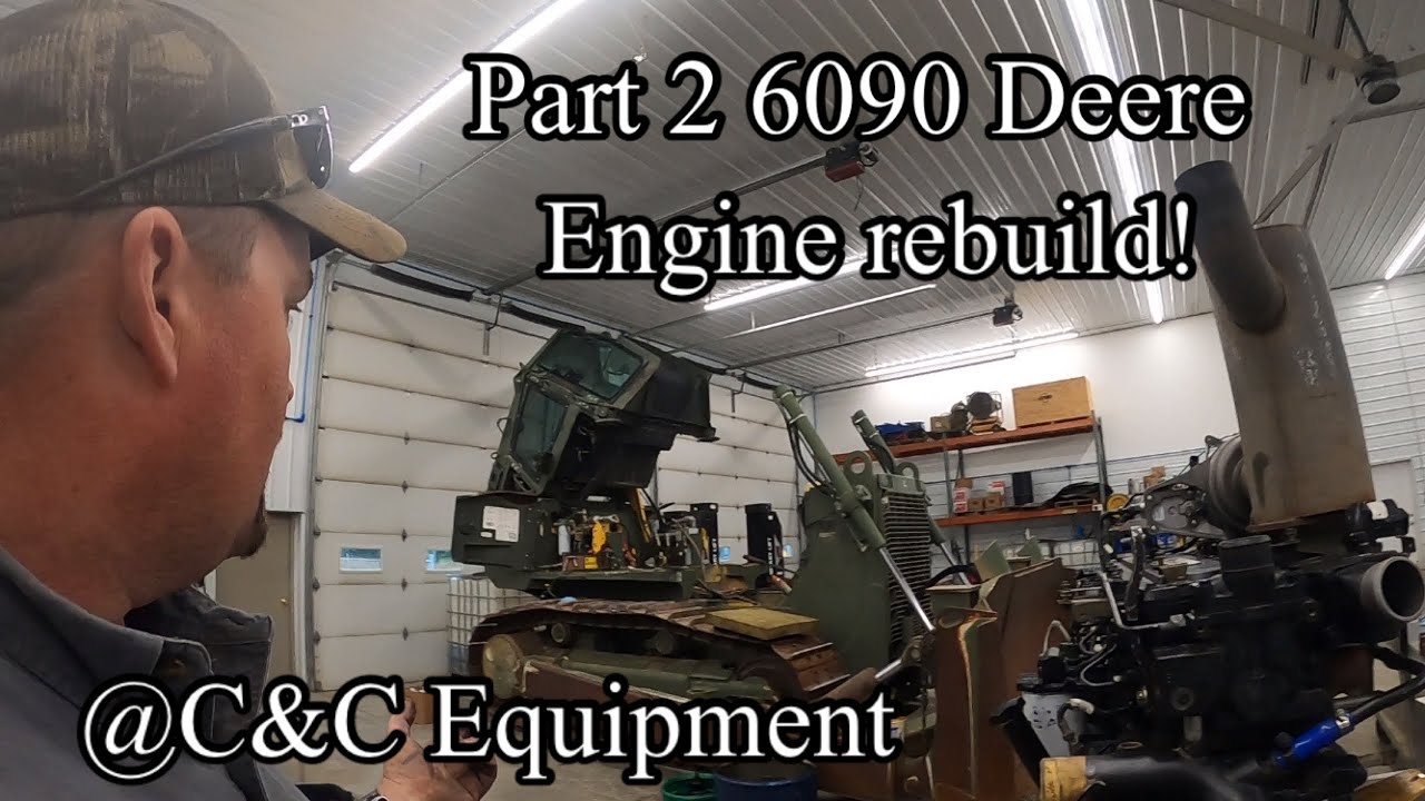 Ремонт двигателя John Deere 6090 9.0L в 850J, часть 2