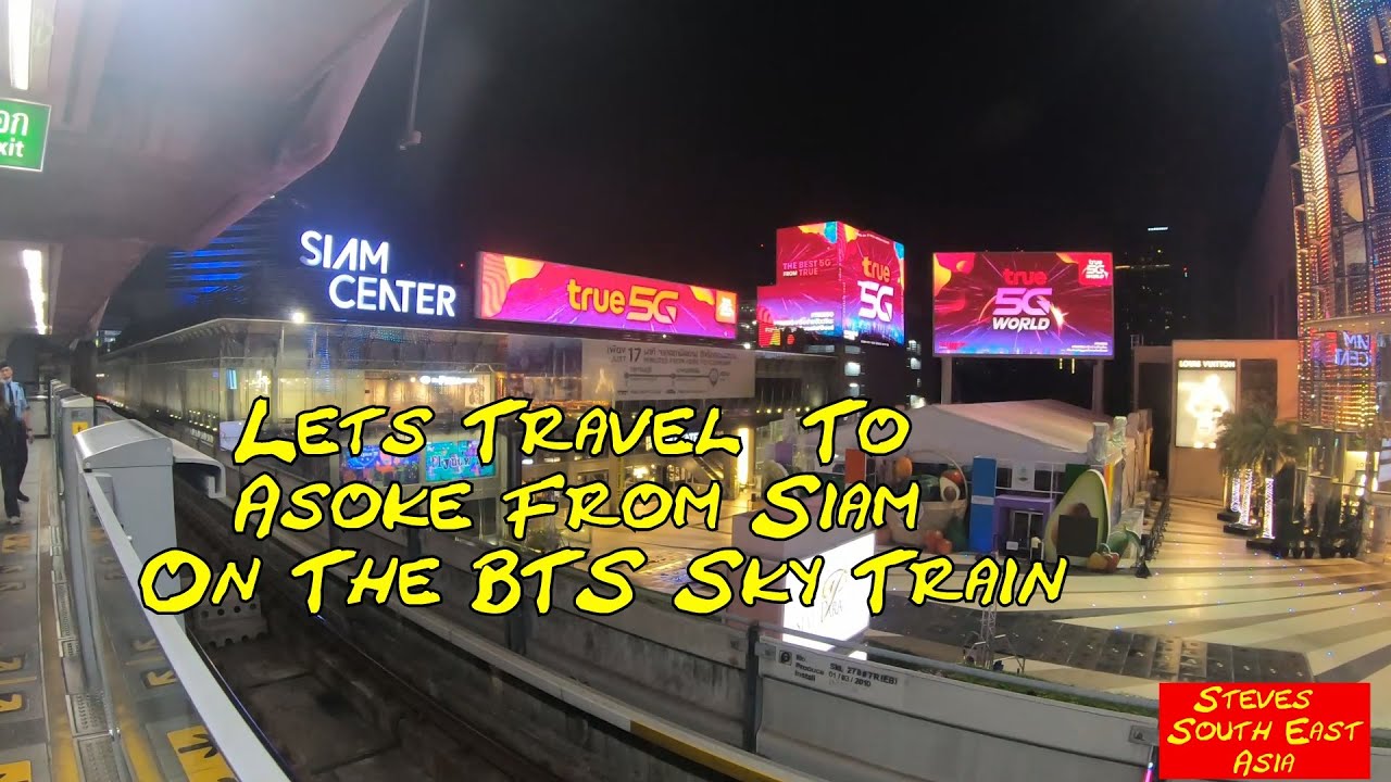 Siam to Asoke on the BTS in BANGKOK  THAILAND