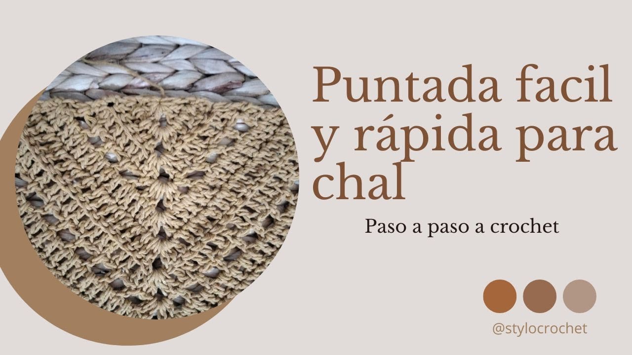 ✨ PUNTADA FÁCIL Y RÁPIDA para CHAL | Ideal para Principiantes 🧶 Tutorial Paso a Paso