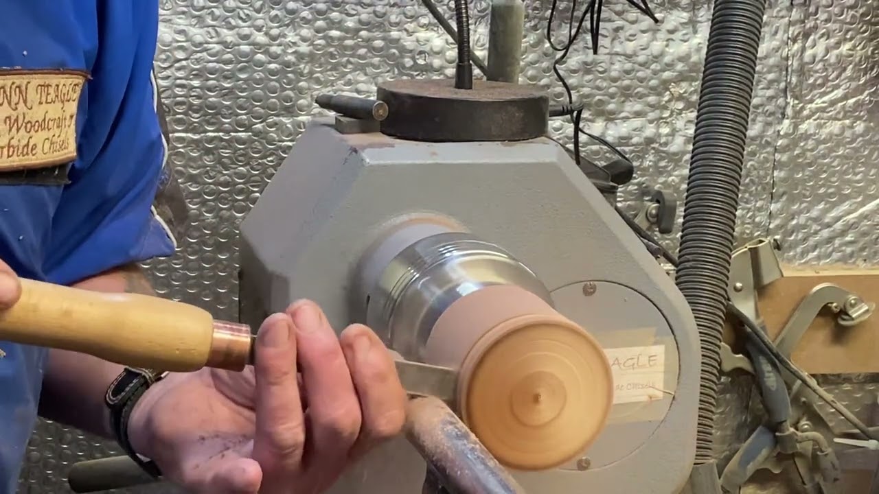 Woodturning demonstrating my Parting Tool #woodturning #carbide chisels