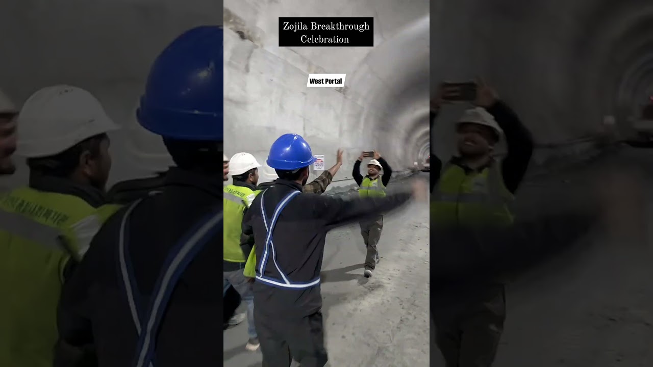 Zojila Tunnel Breakthrough Celebration Today 10 May 2026 at West Portal Sonamarg Side #ZojilaTunnel