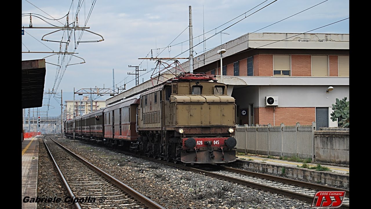 [Treni] Treno Storico E626.428 + Bagagliaio + 2 Carrozze Centoporte Palermo - Caltanissetta C.le!