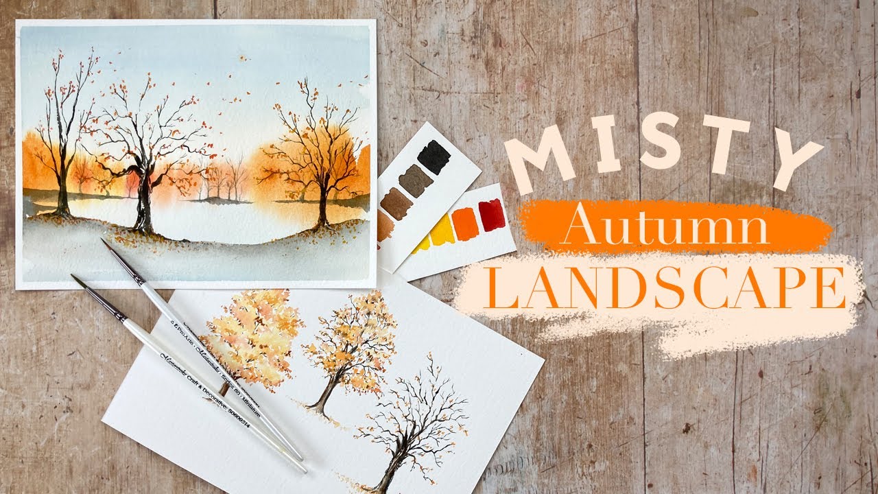 Easy Autumn Watercolour Landscape