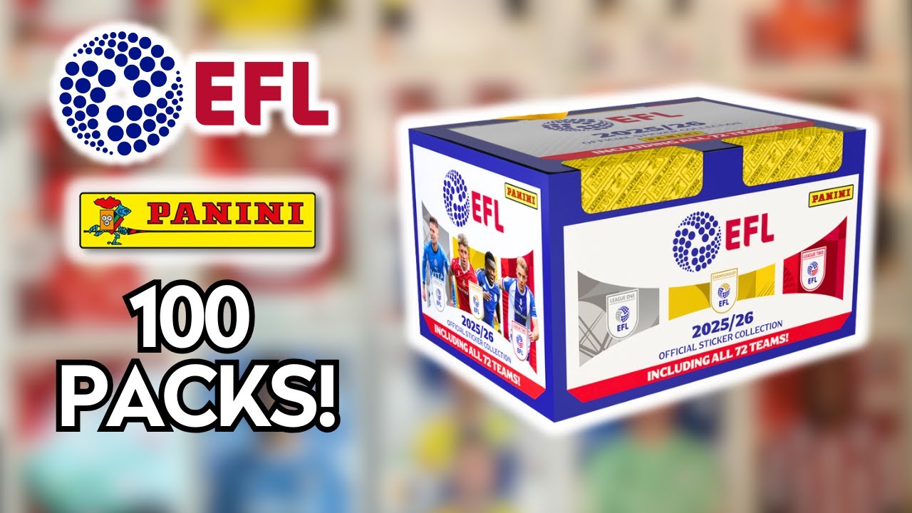 ОТКРЫТИЕ 100 НАБОРОВ! | ОФИЦИАЛЬНАЯ КОЛЛЕКЦИЯ НАКЛЕЕК PANINI EFL 2025/26 | 500 НОВЫХ НАКЛЕЕК EFL