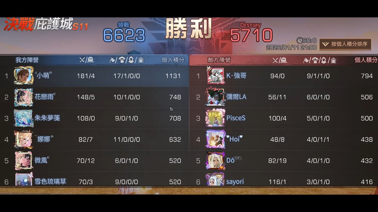 明日之後 庇護城決賽 領戰 vs Destiny 小隊包辦前四 全場猛攻 (音樂純享版)