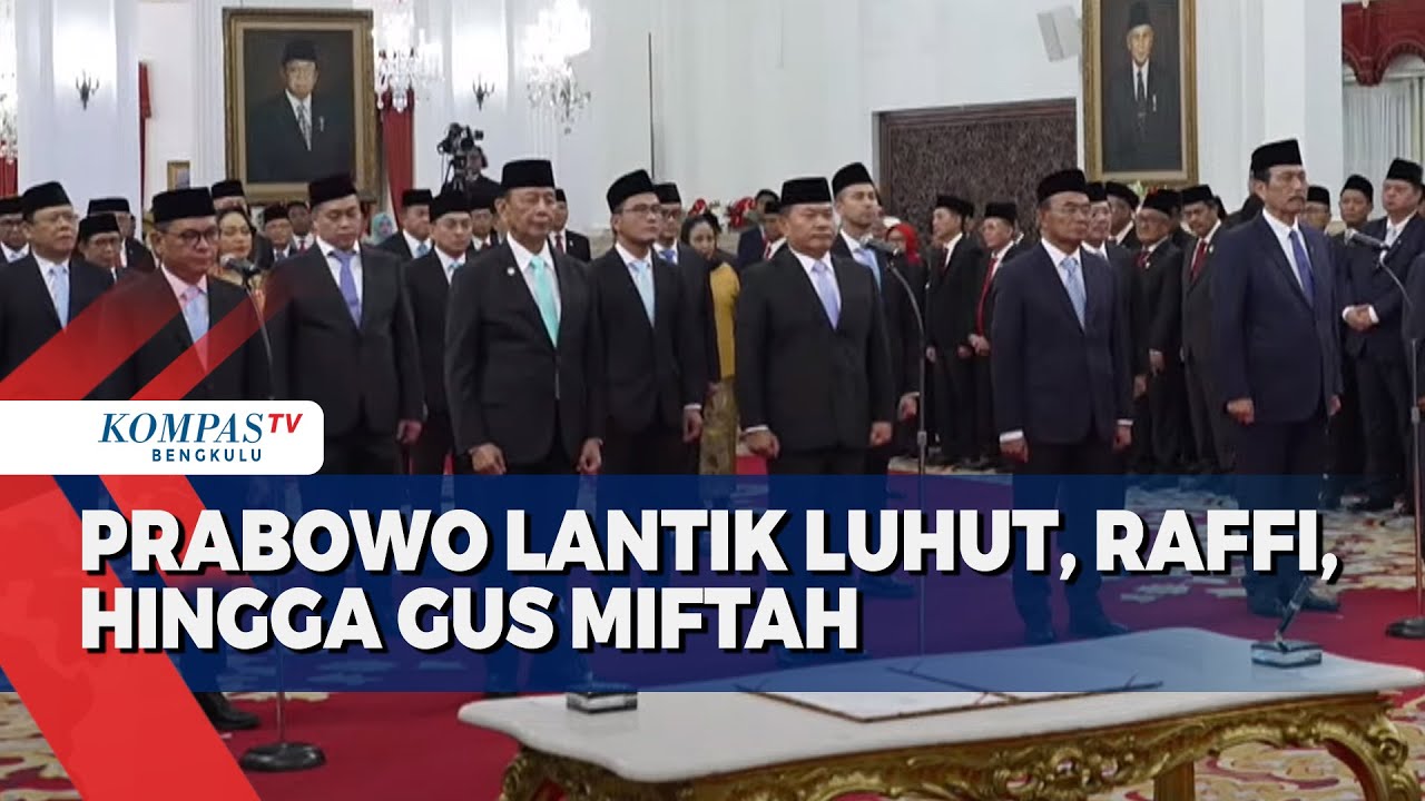 FULL Presiden Prabowo Lantik Luhut, Raffi Ahmad, hingga Gus Miftah Jadi Penasihat Utusan