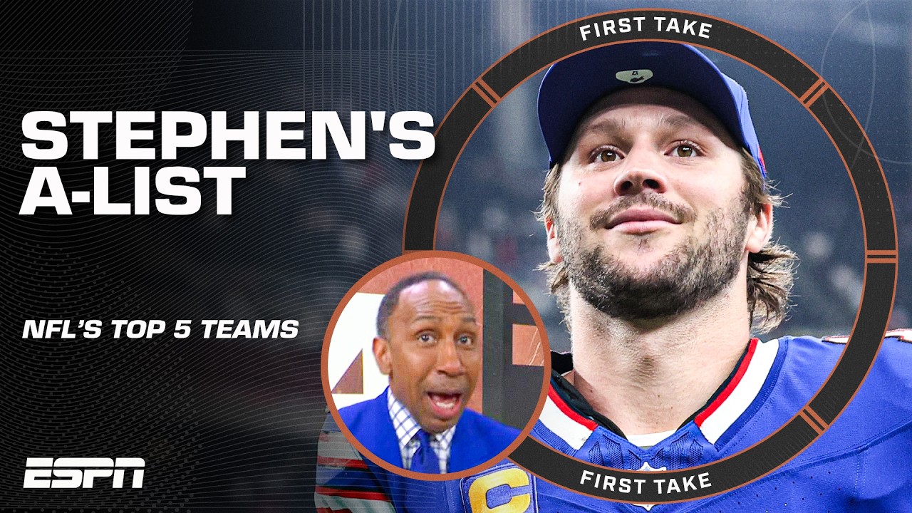 Stephen's A-List 👀 Ranking the top 5 NFL teams after Week 1 🏈 | First Take