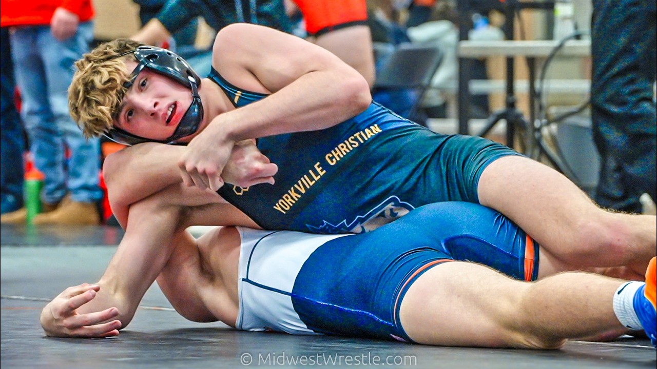 157 – Robby Nelson {G} of Yorkville Christian IL vs. Colin O'Grady {R} of Oswego IL
