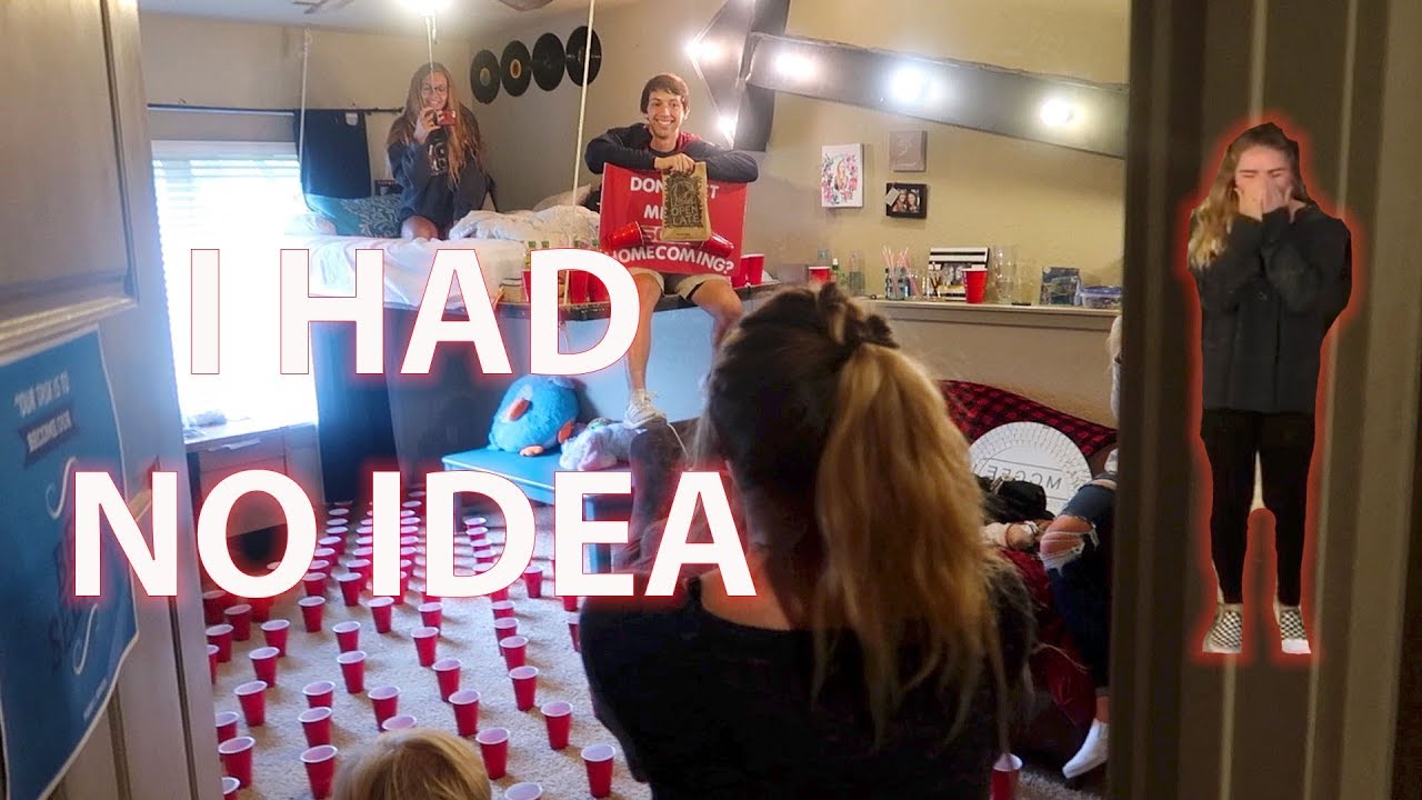 BEST SURPRISE HOMECOMING PROPOSAL EVER!!
