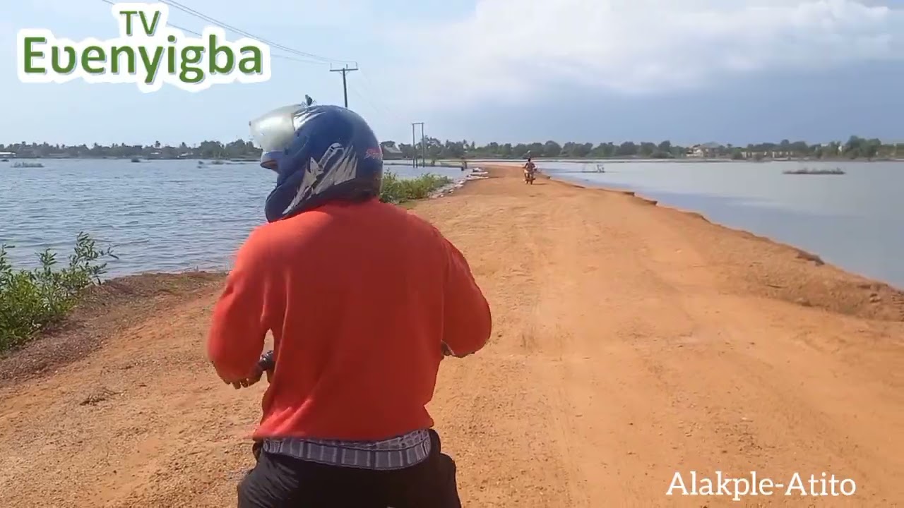 The Town of Alakple-Atito captured by the Keta Lagoon.