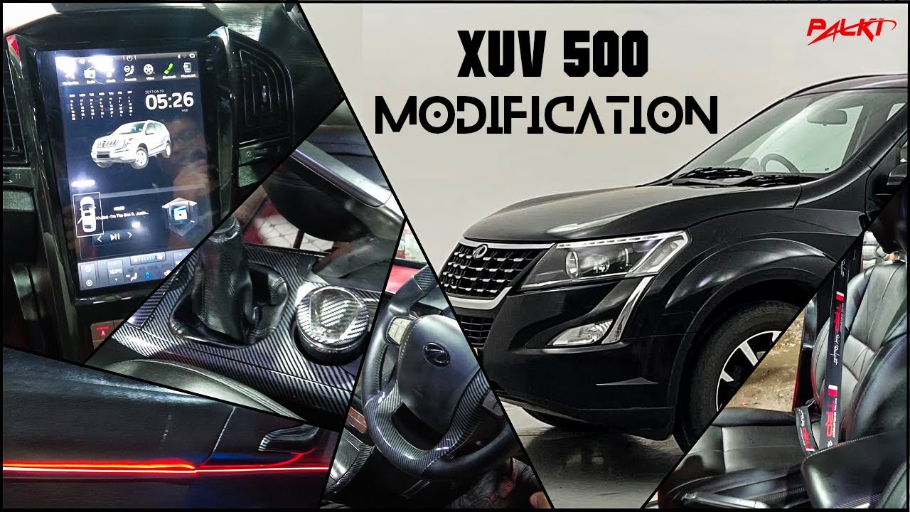 Old Xuv 500 Premium Makeover with Midnight Black Interior | Hydro Dipping | Tesla Music System Setup