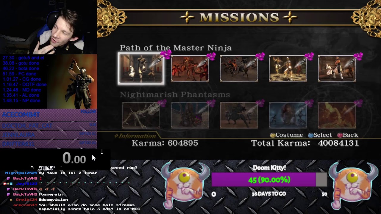 Ninja Gaiden Black - Mission Mode Master Ninja Speedrun