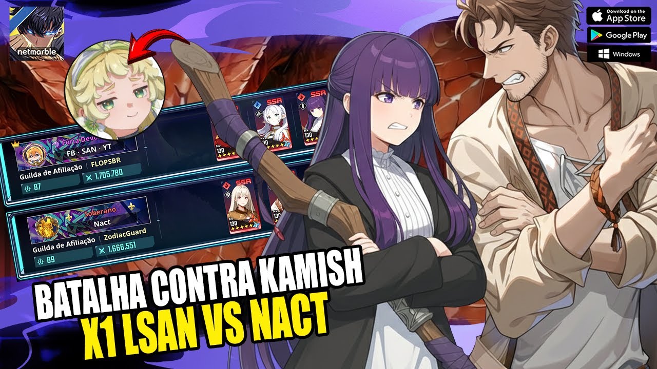 BATALHA DE YOUTUBERS CONTRA KAMISH - X1 LSAN VS NACT - SOLO LEVELING ARISE
