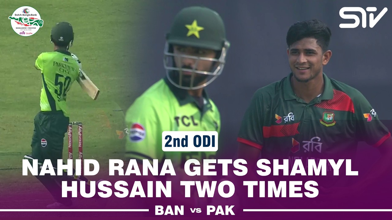 Nahid Rana Gets Shamyl Hussain Two Times | Bangladesh vs Pakistan | M 02 | ODI Series 2026 | M9F1J