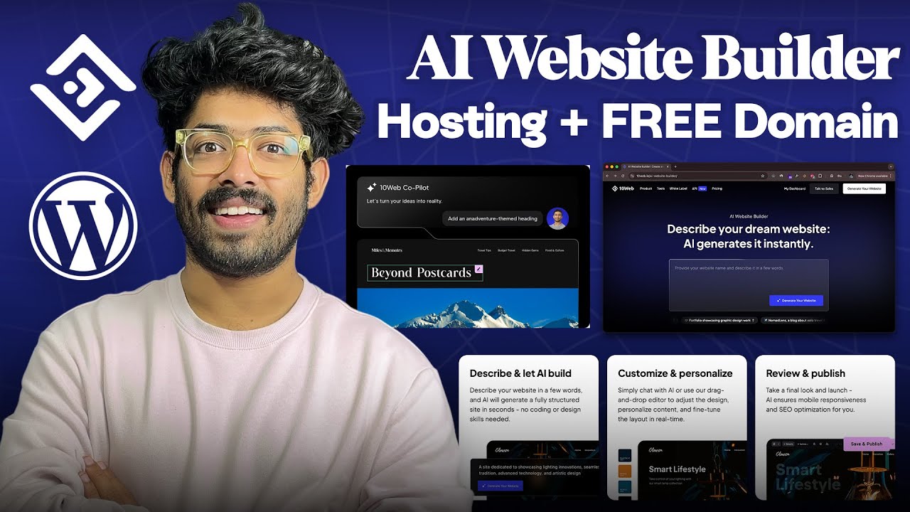 This AI Creates Full WordPress Websites With Hosting + FREE Domain | 10Web AI