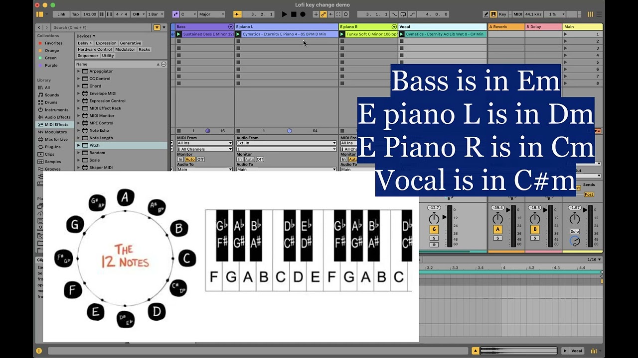Ableton Live 12 - Getting all of your clips into the same key