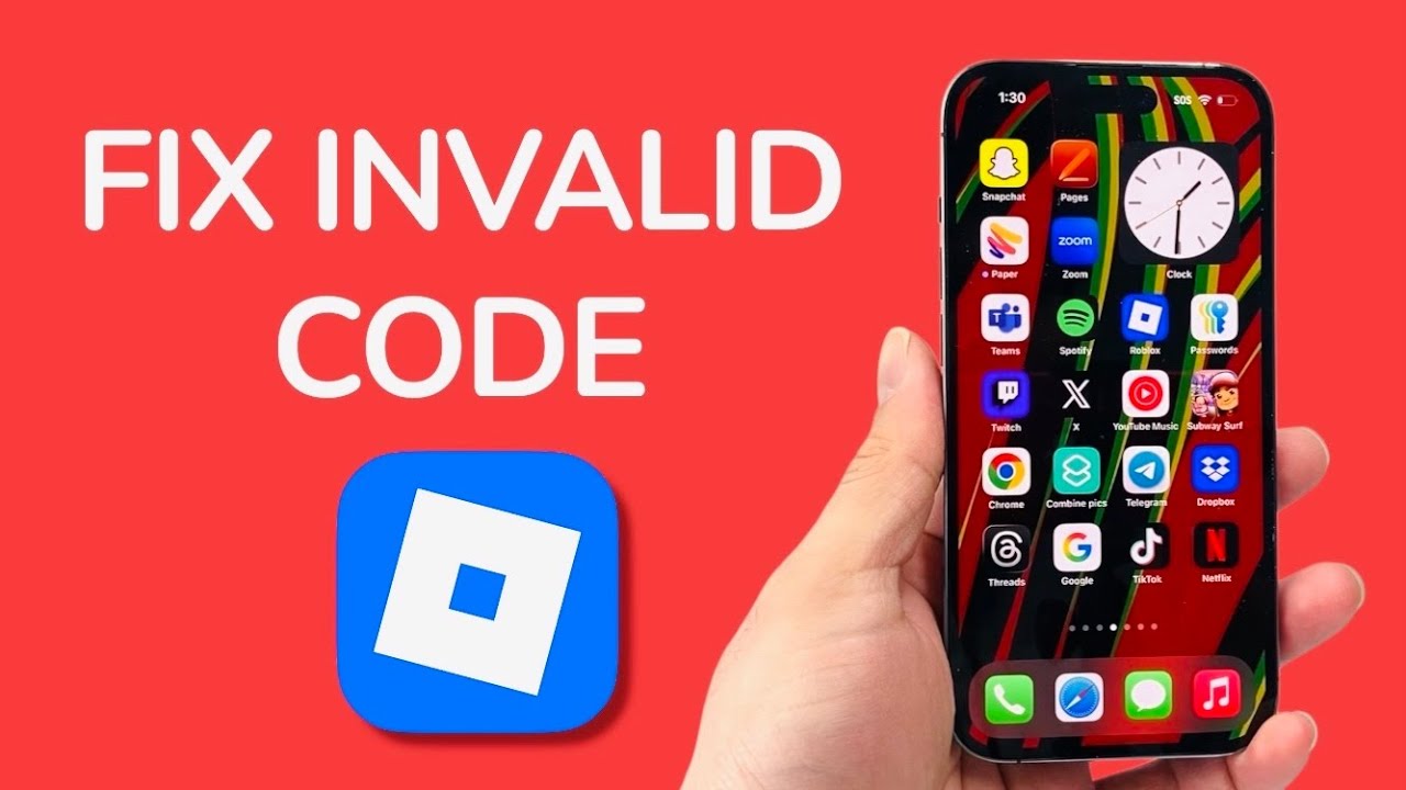 How To Fix Invalid Code On Roblox