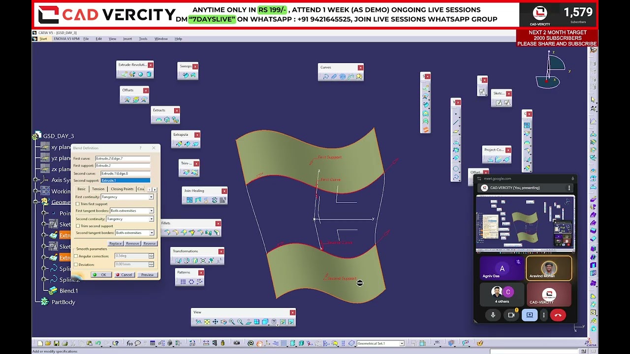 Generative Shape Design in CATIA for Beginners | Day 3 Tutorial
