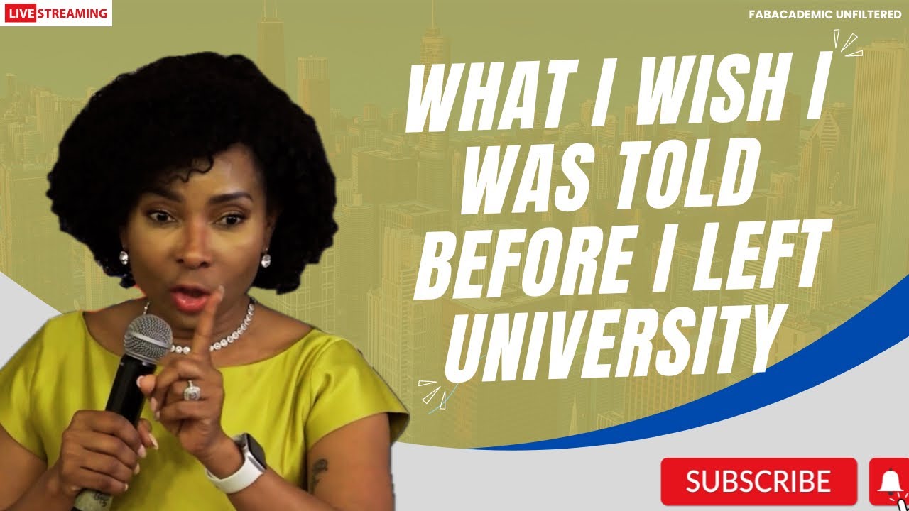 3 KEY THINGS I WISH SOMEONE HAD TOLD ME BEFORE I LEFT UNIVERSITY