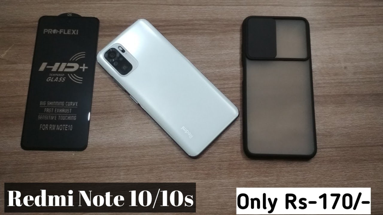 Redmi Note 10/10s Shutter camera backcover with Template glass | slide camera shutter cover