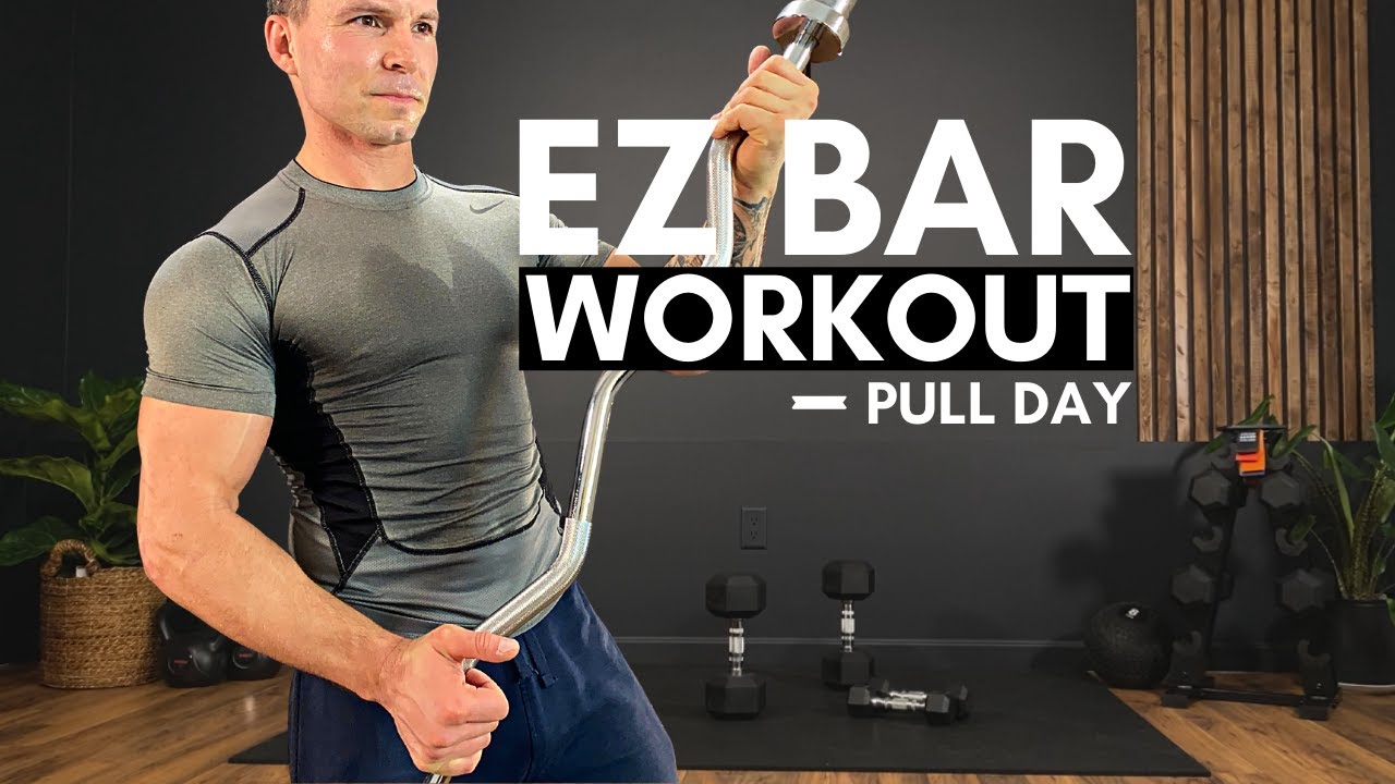 EZ BAR PULL WORKOUT (BACK, BICEPS, REAR DELTS)