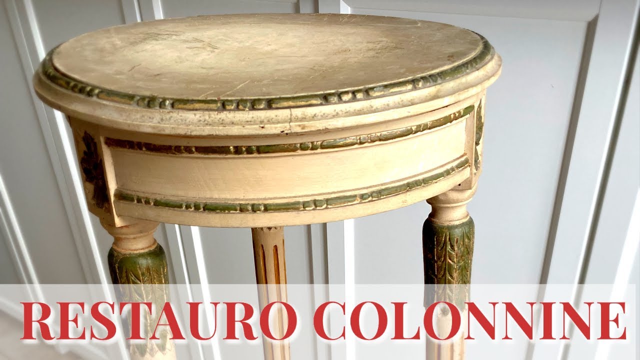 Restauro di Colonnine Laccate di inizio secolo 1: antitarlo, pulitura.Arte per Te