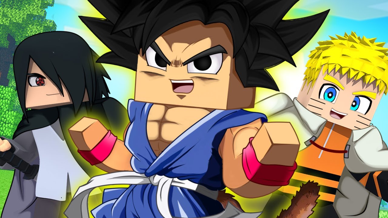 E SE GOKU fosse NO MUNDO de NARUTO MINECRAFT !