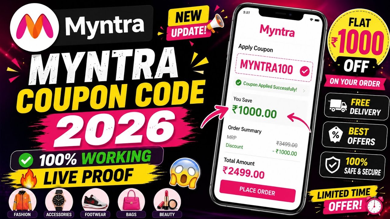 Myntra Coupon Code 2026 🔥 100% Working Trick
