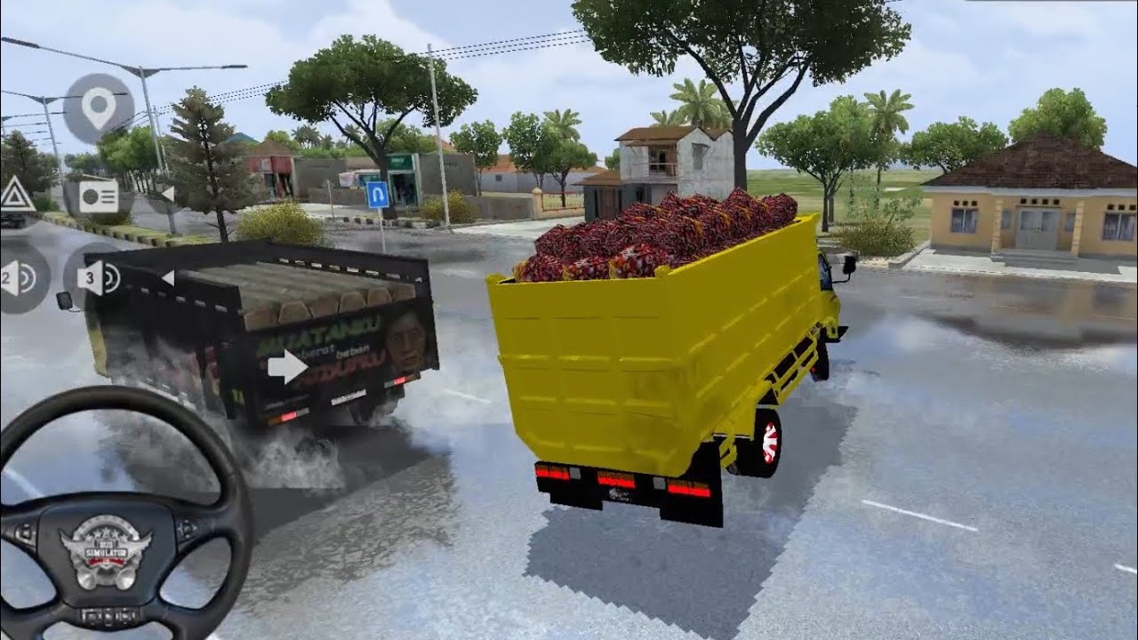 Extreme Palm Fruit Delivery! Heavy Load on Slippery Roads