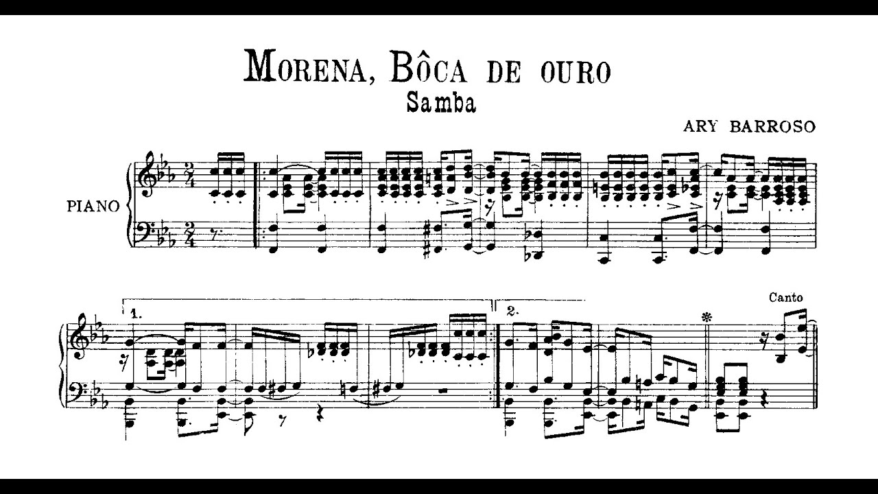 Ary Barroso - Morena, boca de ouro (Marco Bernardo, piano)