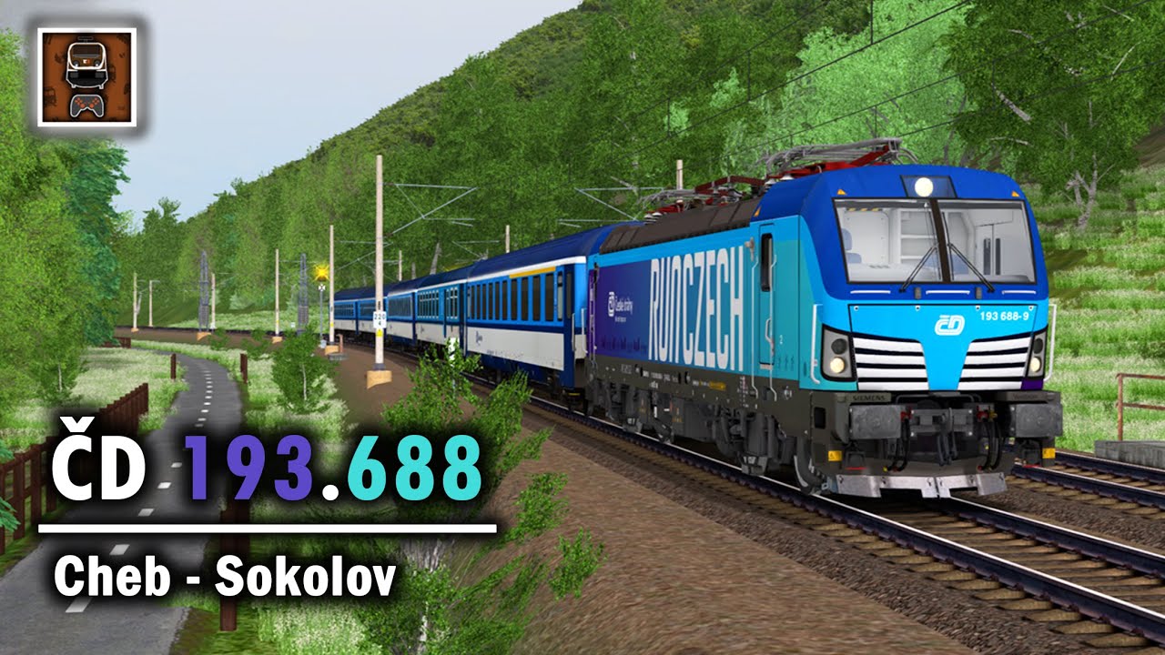 Train Simulator ▪ ČD 193 688 - R 611 Krušnohor || Cheb → Sokolov || 2K