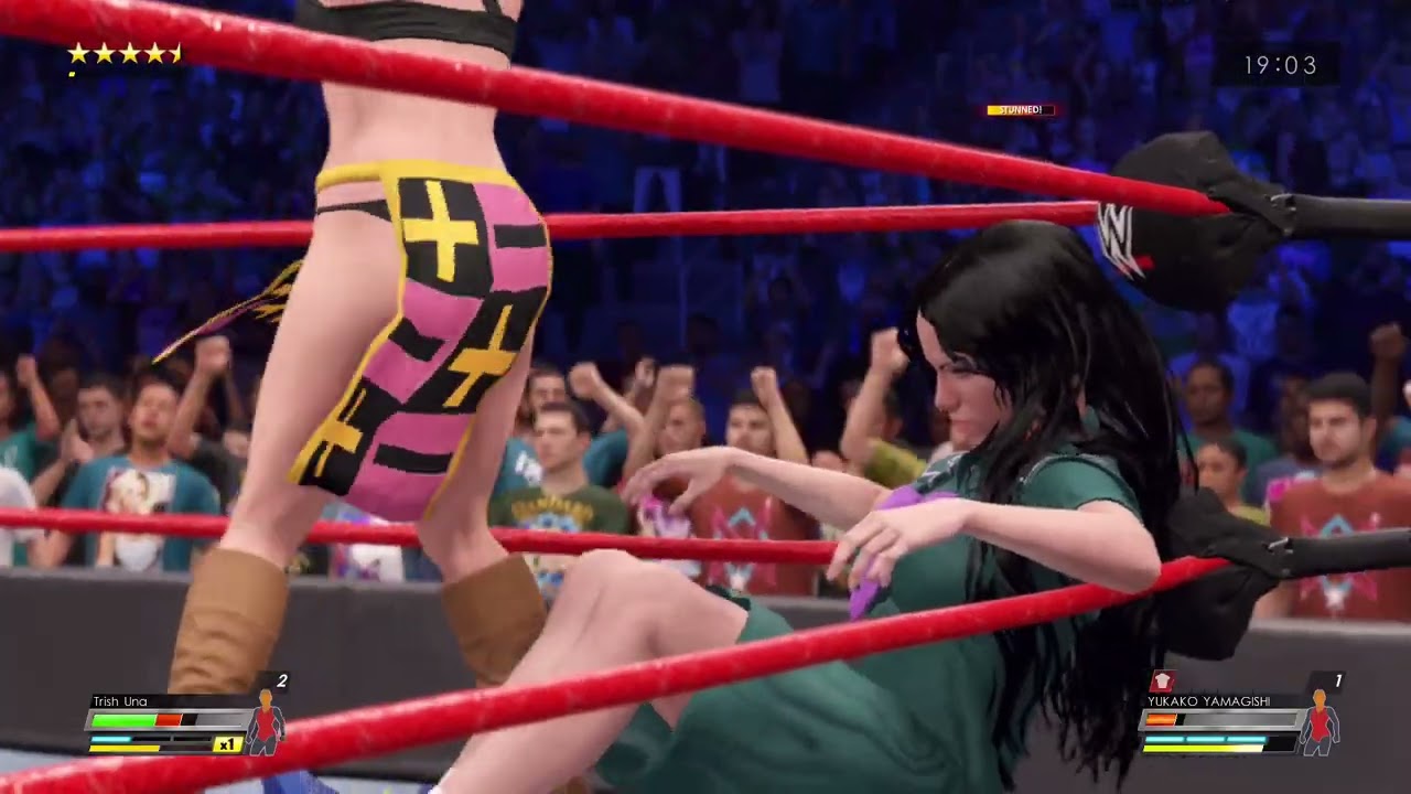 WWE 2K22 Trish Una VS Yukako Yamagishi Stinkface French Kiss Ironwoman