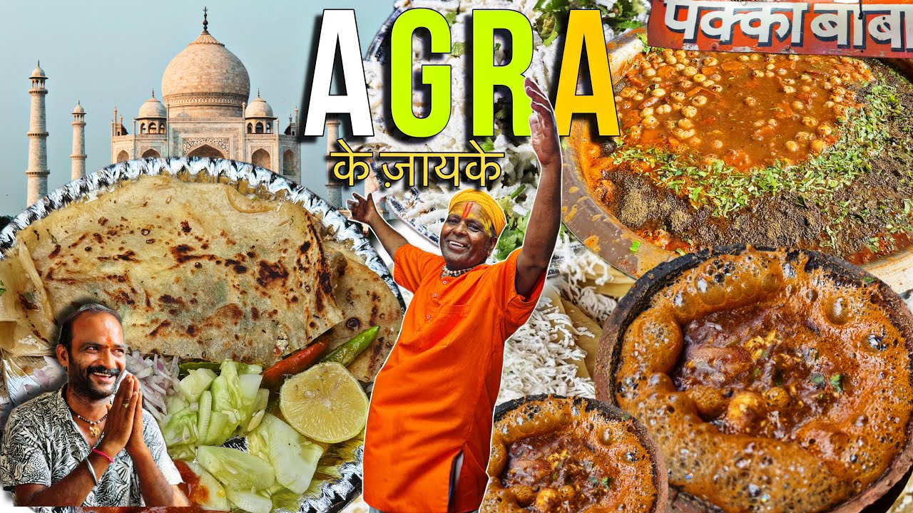 MAGICAL Foods of Agra | Tandoori CHHOLE BATHURE | पक्का बाबा Bhalla Tikki Chaat | Indian Food