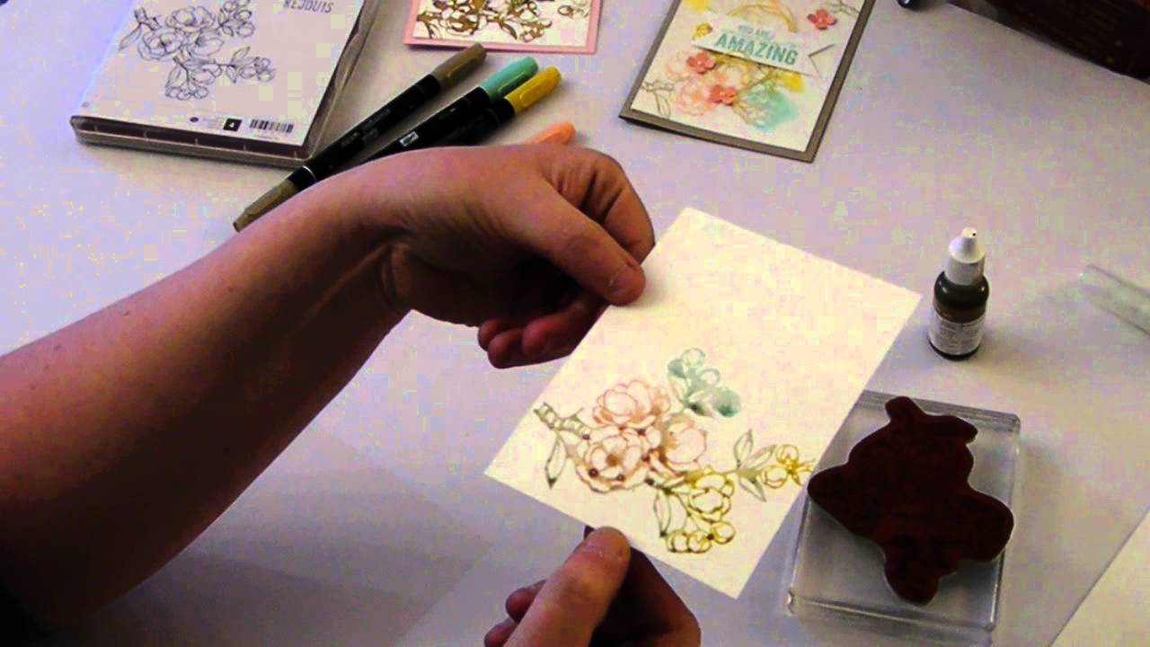 Blog hop Artisan Design Team - Fev. # 3 Technique Encres et aquarelle
