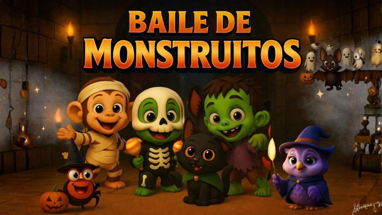 👻🎶 CANCIONES INFANTILES EDUCATIVAS PARA NIÑOS | BAILE DE MONSTRUITOS | NINO Y SUS AMIGOS