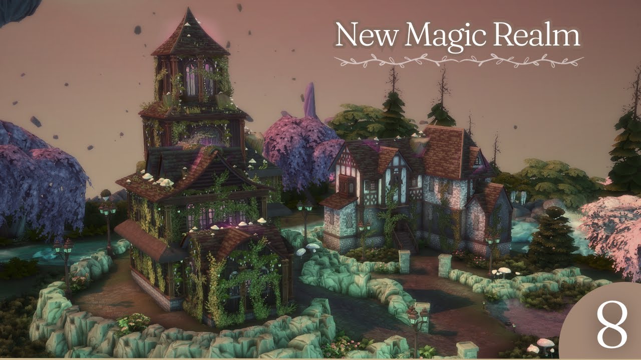 Building a Spellcaster School: A Glimmerbrook Save File (The Sims 4 SpeedBuild No CC)