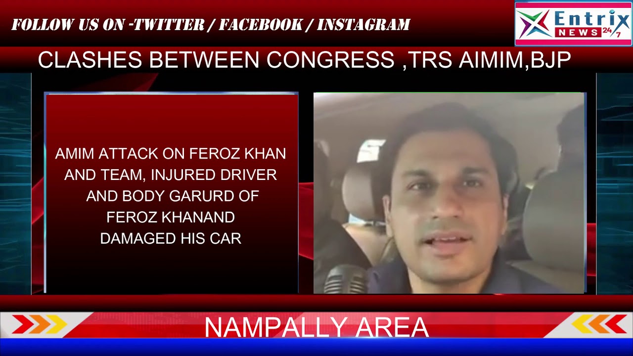 #CLASH#BETWEEN#BJP#AIMIM# CONGRESS#TRS#AT #POLLING# BOOTHS#