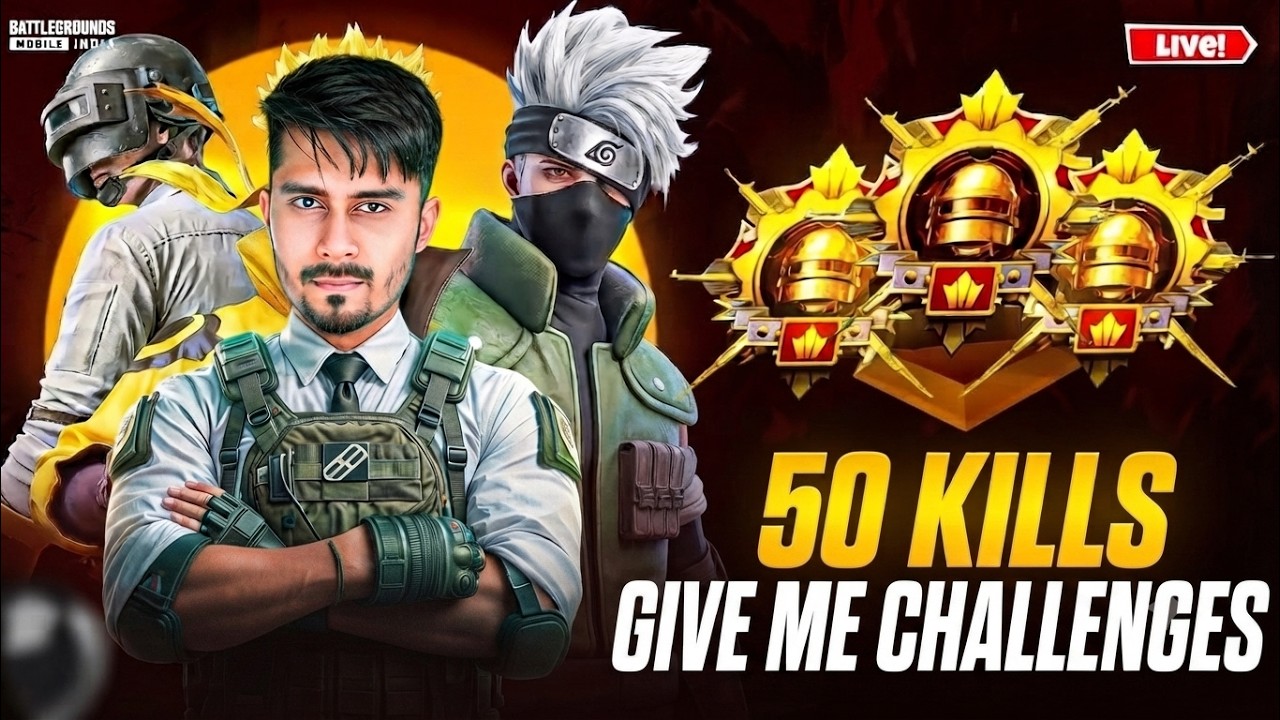 50 KILLS SOLO VS SQUAD IN BGMI 4.5 UPDATE 🔥 RANK PUSH - BGMI NEW UPDATE GAMEPLAY