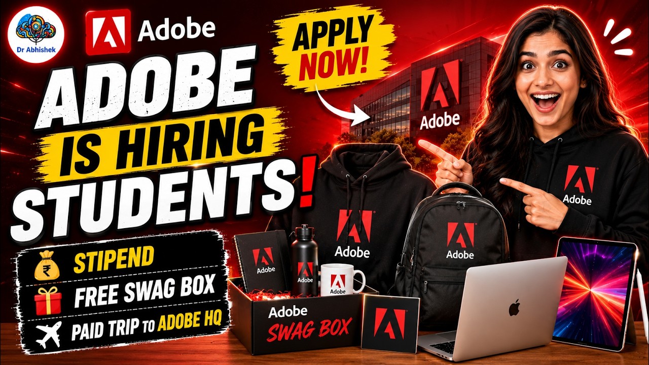Adobe Is Hiring Students! Get Stipend + FREE Swag Box + Goodies + Paid Trip to Adobe HQ