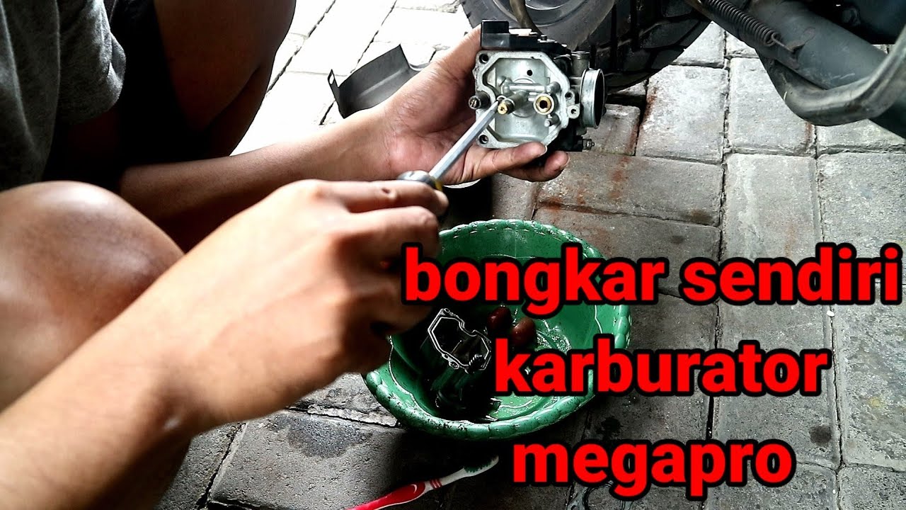cara bongkar dan membersihkan karburator megapro lama atau primus