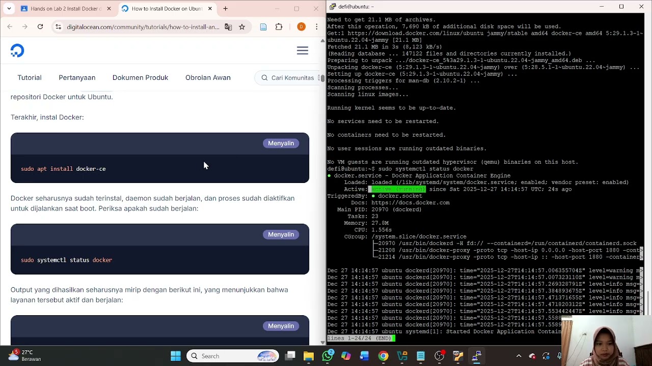Lab 2 Install Docker dan Konfigurasi - Pushing Docker Images ke a Docker Repository