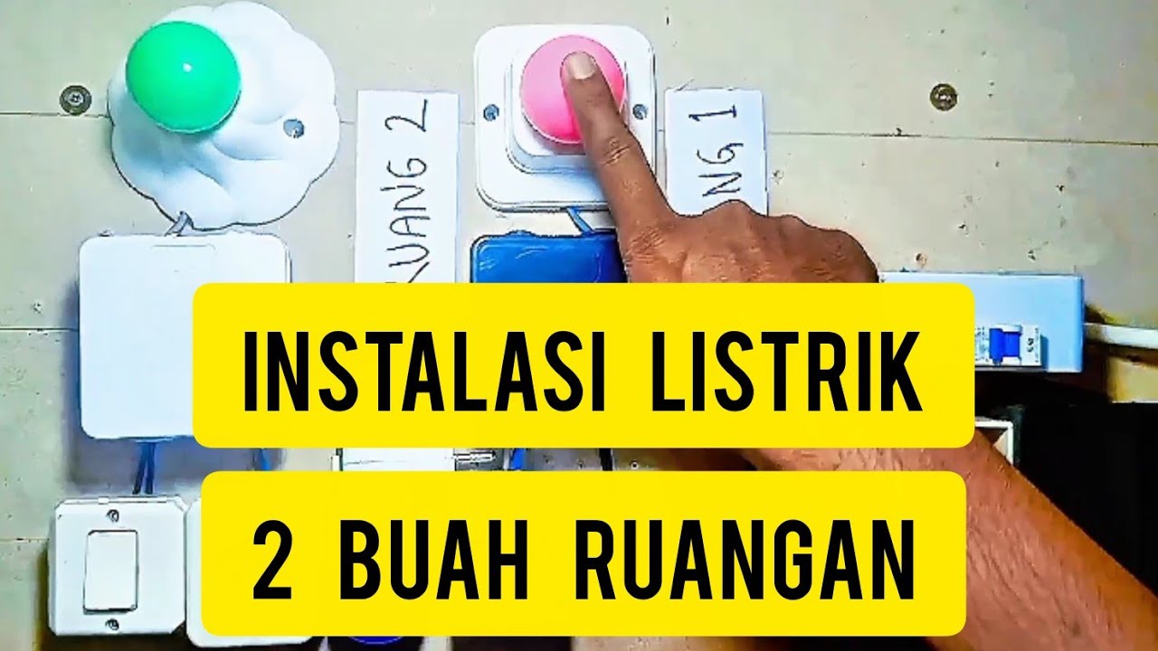 TUTORIAL || Bagaimana Cara Instalasi Listrik 3 Jalur Kabel 2 Lampu 2 Stop Kontak 2 Saklar Tunggal???