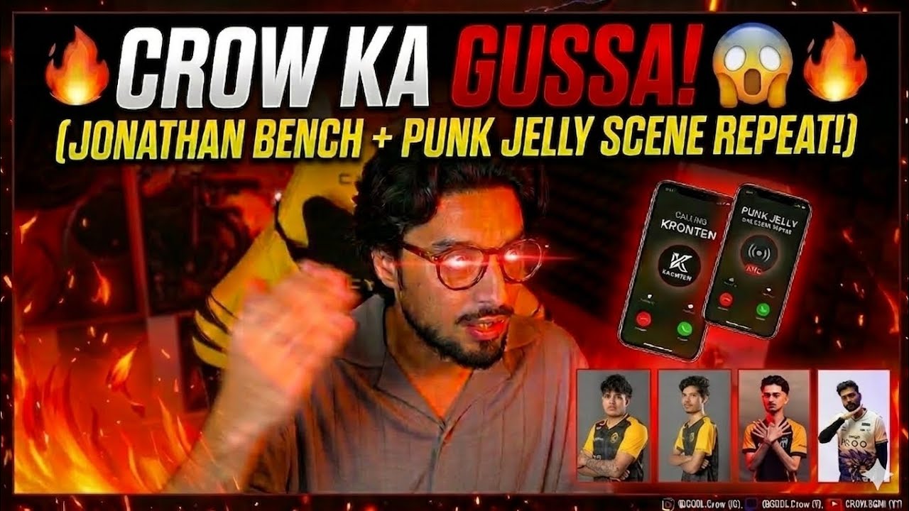 GodL Crow ka BIG LAFDA! Jonathan Bench Par Chillaya, Kronten Ko Call! 😱#jonathangaming #crowgaming 