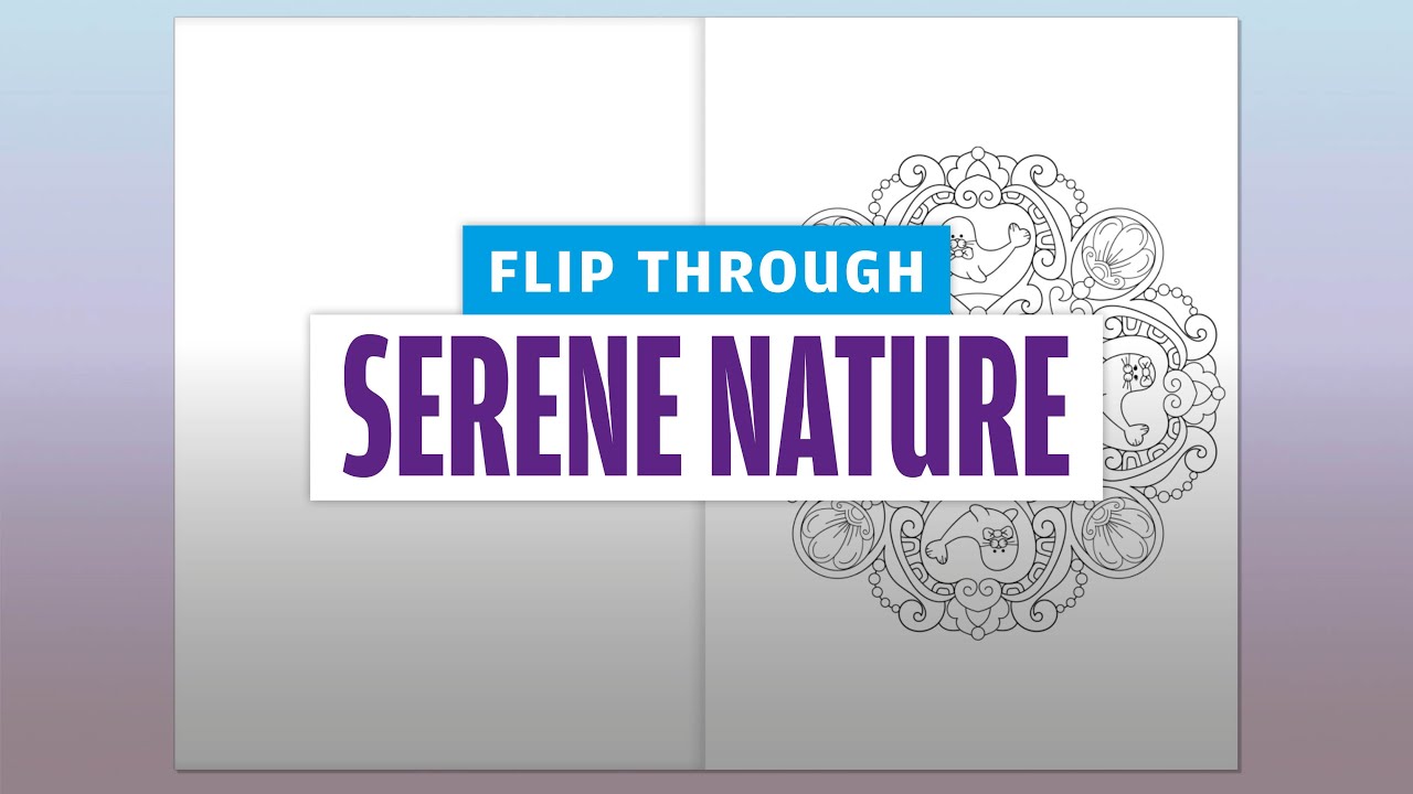 SERENE NATURE colouring flip through | Mindful Mandalas #19 | Only Human Art