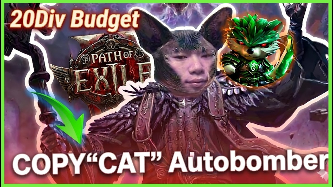 [POE2] So I made Ruetoo's Oracle Autobomber, but 20 Div budget! Gotta say that's 1 SMART CAT xD