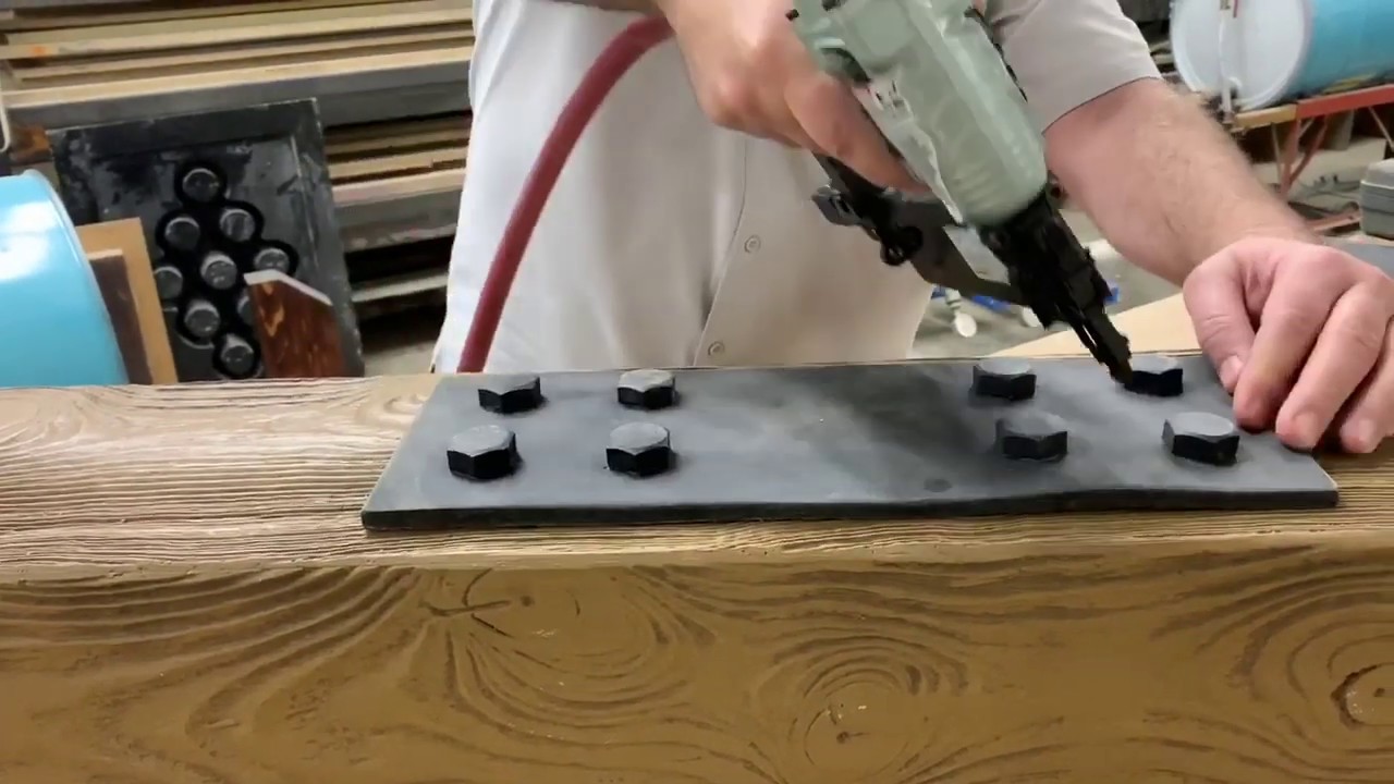 How to Apply VolterraFlex® Faux Iron Beam Straps, Plates, and Hangers With Adhesive and Trim Nails