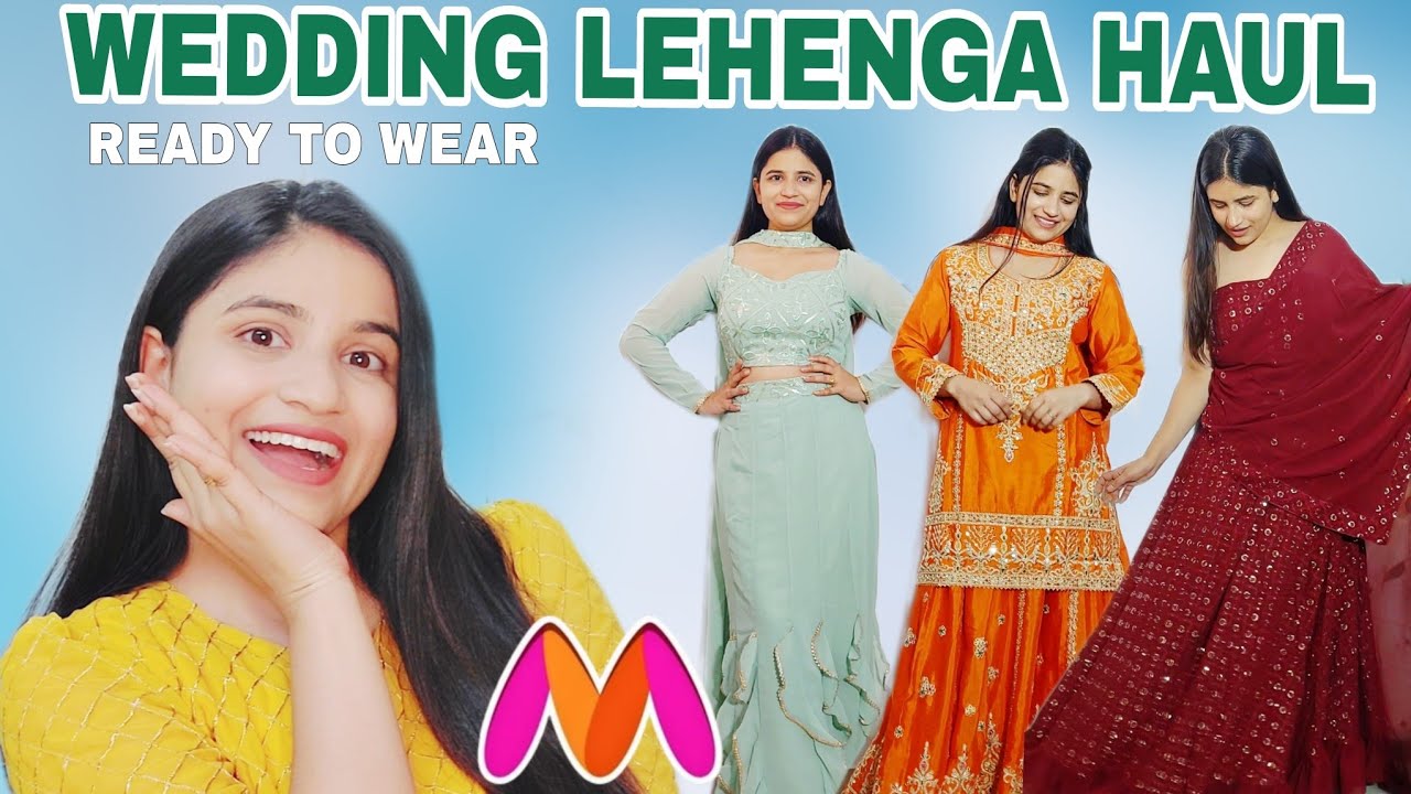 Wedding Wear Lehenga from myntra✨️| Ready to wear lehenga haul myntra | Readymade Lehenga under 3000
