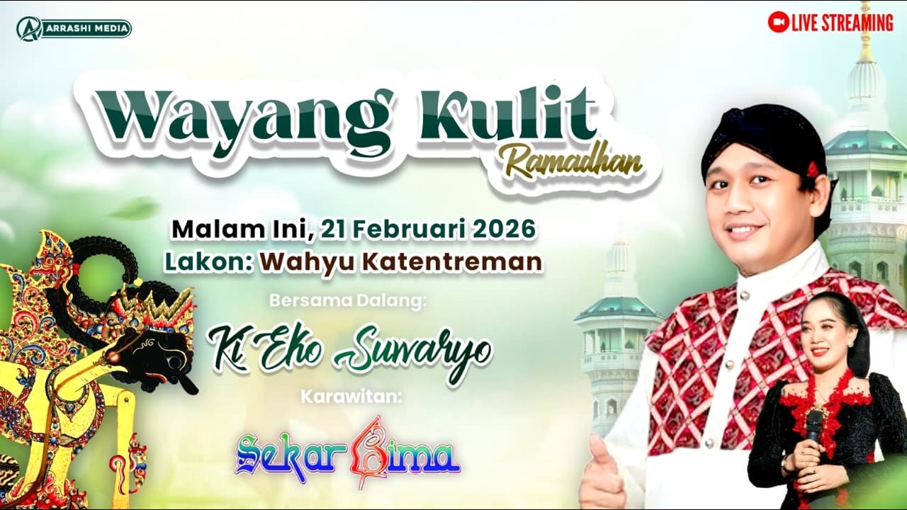 [LIVE] WAYANG KULIT RAMADHAN: Wahyu Katentreman - Dalang Ki Eko Suwaryo Malam Ini 21 Februari 2026