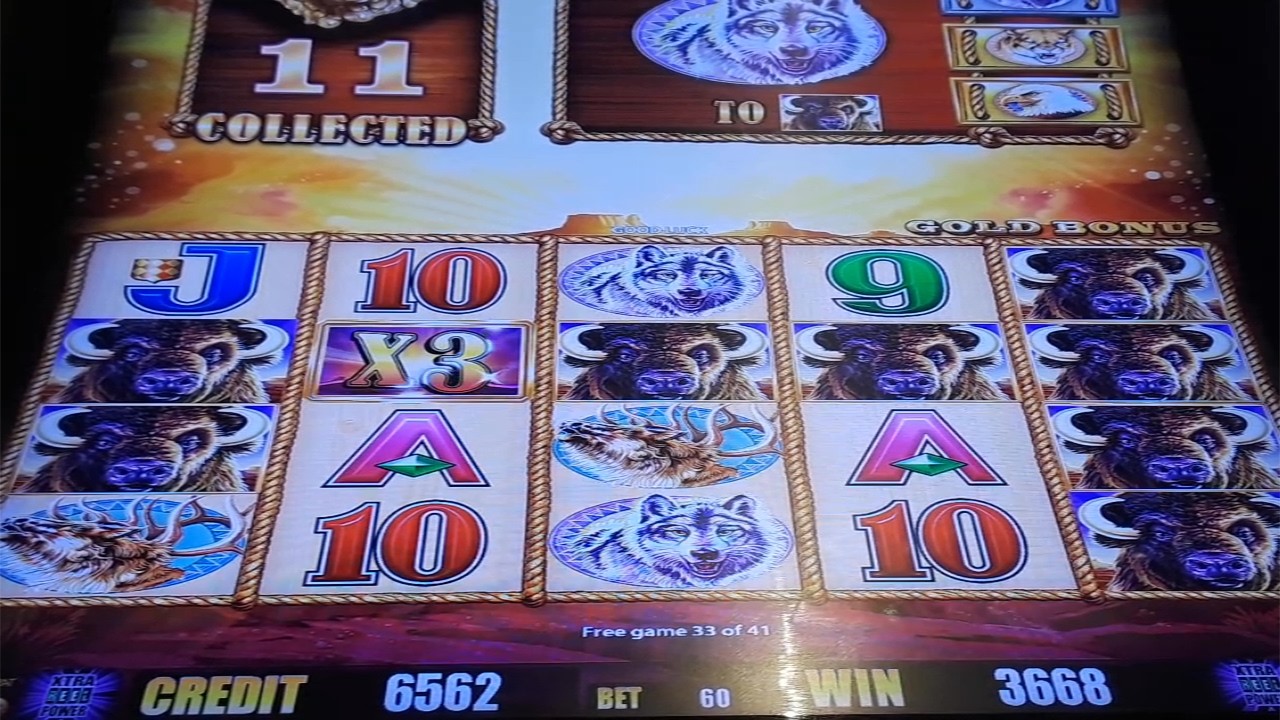 HUGE BONUS WIN With A Lot Of Free Games On Buffalo Gold 5 Cent Denom - SunFlower Slots